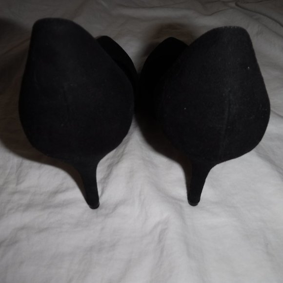 VINCE Celeste Black Suede Leather d'Orsay Pump Heels Size US 9 Euro 40 - Picture 5 of 10